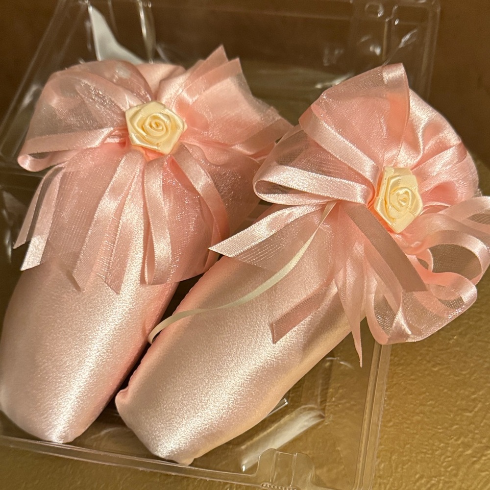 Pink Satin ballet shoe sachets